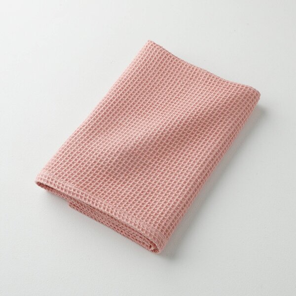 Koupelnový textil se vzorem včelích pláství 320g/m2 růžová pudrová ručník 50x100 cm