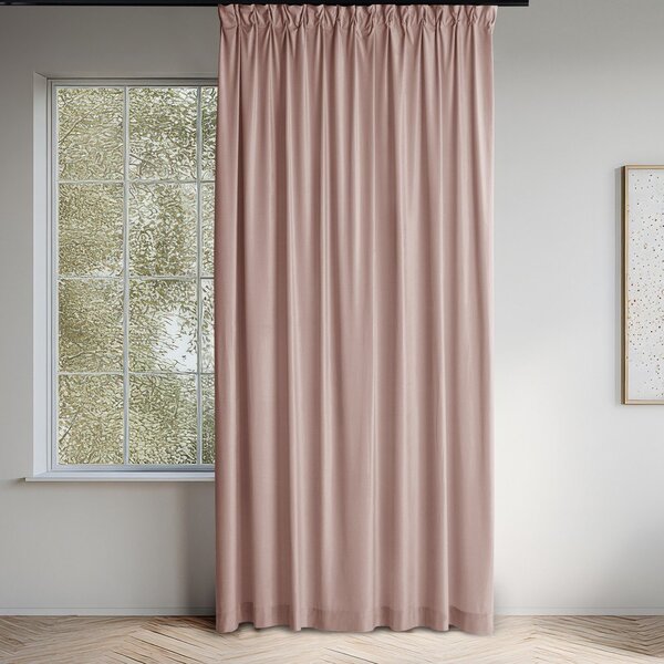 Světle růžový sametový dimout závěs 140x225 cm Velto – Filumi