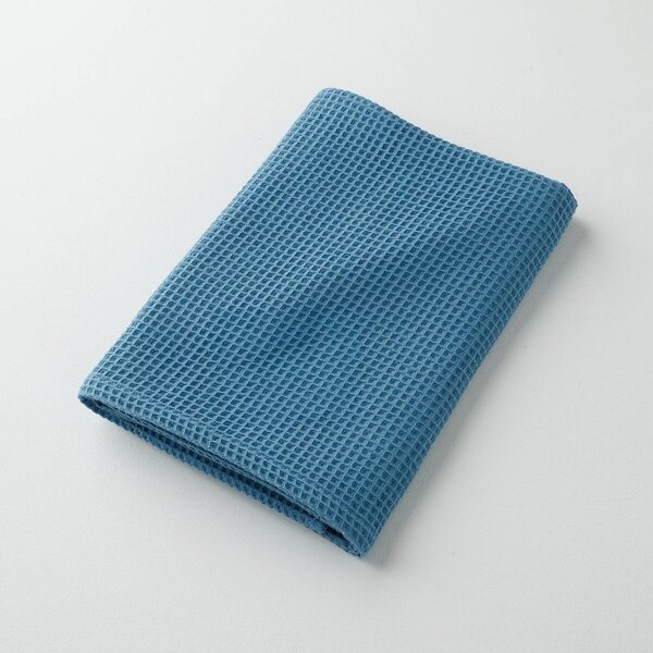 Koupelnový textil se vzorem včelích pláství 320g/m2 modrá ručník 50x100 cm