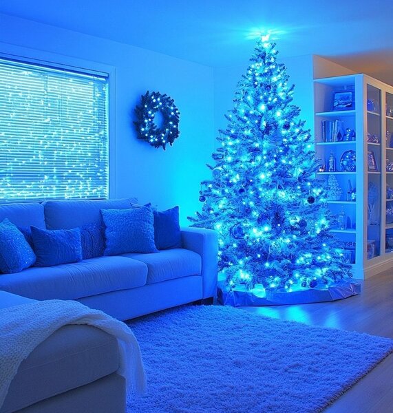 Vánoční světýlka vnitřní modré 100 LED