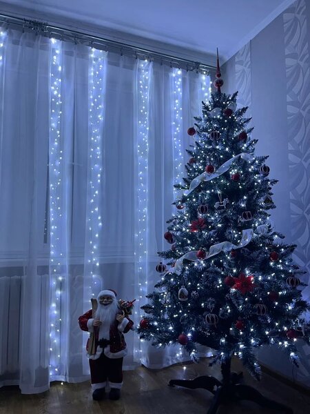Vánoční světýlka vnitřní studená bílá 100 LED