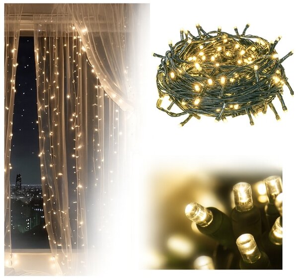 Vánoční světýlka vnitřní teplá bílá 200 LED