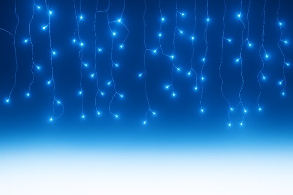 Vánoční světýlka LED záclona FLASH modrá 300 LED