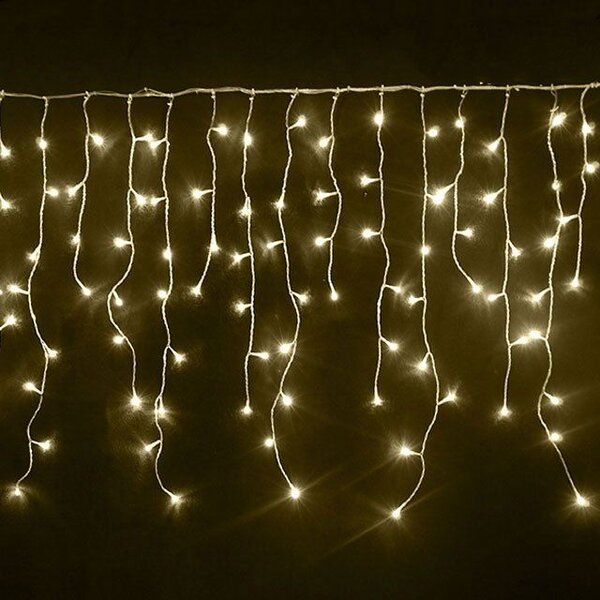 Vánoční světýlka LED záclona FLASH teplá bílá 300 LED