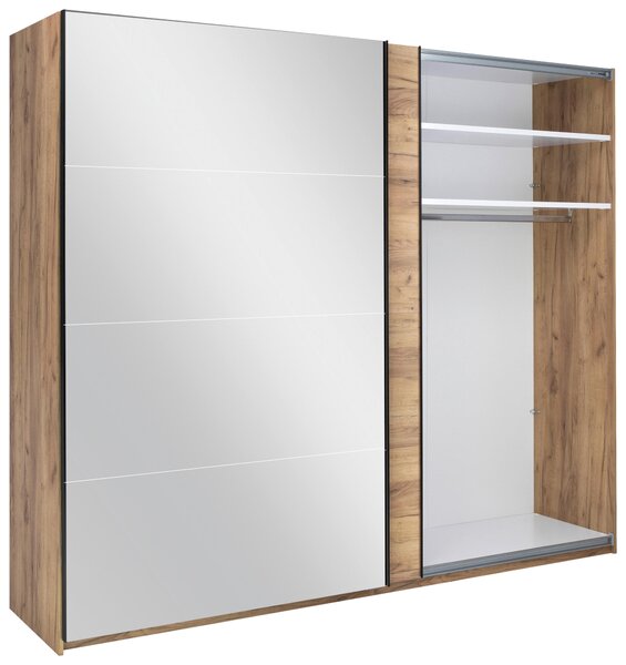 ŠATNÍ SKŘÍŇ S POSUVNÝMI DVEŘM, barvy dubu, 250/210/62 cm MID.YOU - Šatní skříně, Online Only