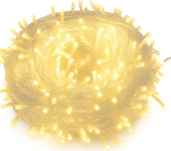 Vánoční světýlka LED záclona FLASH teplá bílá 300 LED