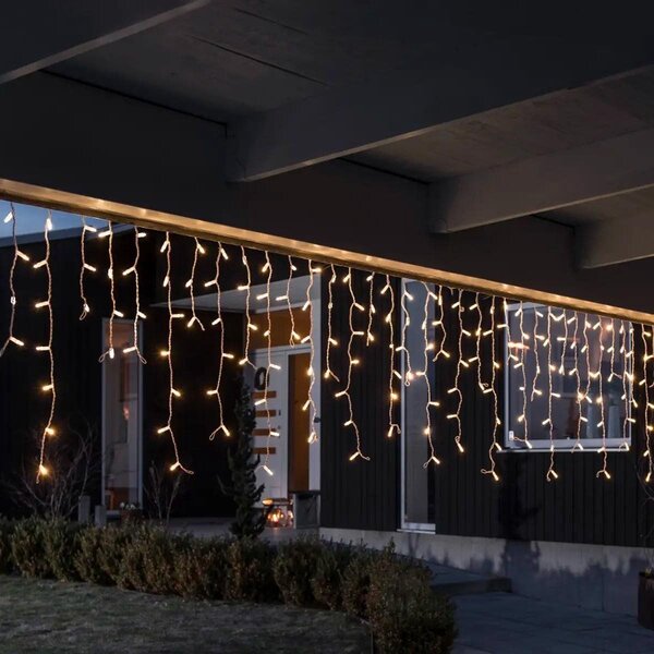 Vánoční světýlka LED záclona FLASH teplá bílá 300 LED