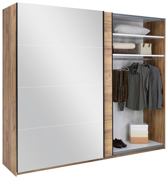ŠATNÍ SKŘÍŇ S POSUVNÝMI DVEŘM, barvy dubu, 250/210/62 cm MID.YOU - Šatní skříně, Online Only