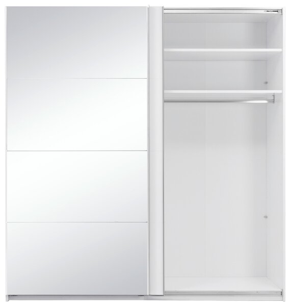 ŠATNÍ SKŘÍŇ S POSUVNÝMI DVEŘM, bílá, 200/210/62 cm MID.YOU - Šatní skříně, Online Only