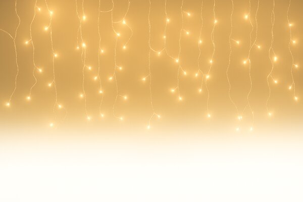 Vánoční světýlka LED záclona FLASH teplá bílá 300 LED