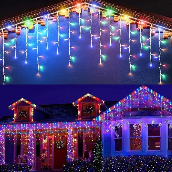 Vánoční světýlka LED záclona FLASH multicolor 300 LED