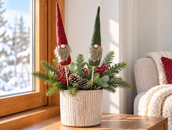 Vánoční zapichovací dekorace TALL GNOME 50 cm - různé varianty