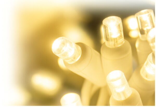 Vánoční světýlka LED záclona FLASH teplá bílá 300 LED