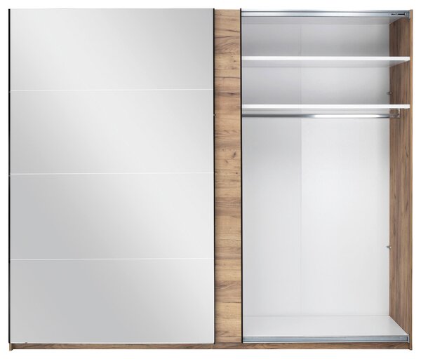 ŠATNÍ SKŘÍŇ S POSUVNÝMI DVEŘM, barvy dubu, 250/210/62 cm MID.YOU - Šatní skříně, Online Only