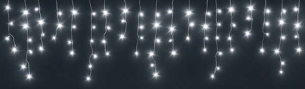 Vánoční světýlka LED záclona FLASH studená bílá 300 LED