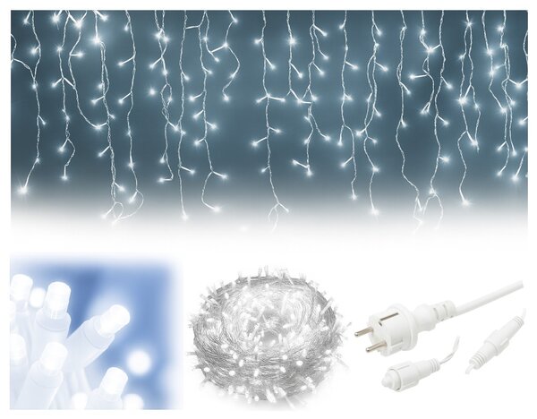 Vánoční světýlka LED záclona FLASH studená bílá 300 LED