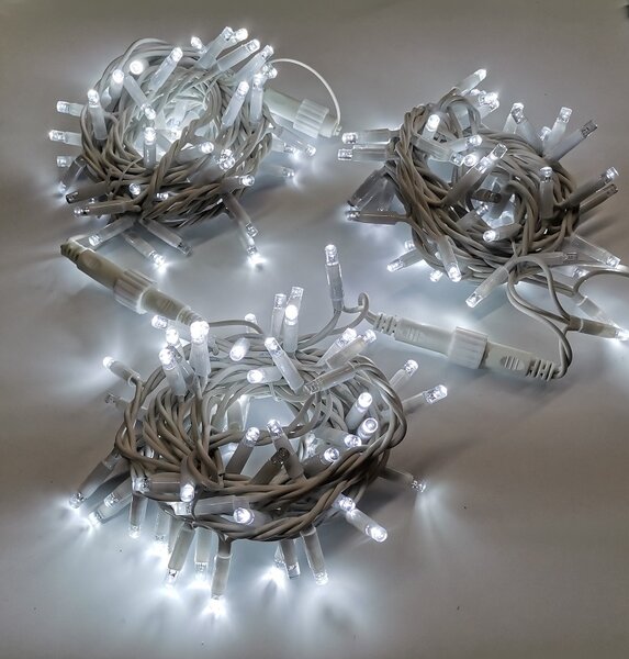 Vánoční světýlka LED záclona FLASH studená bílá 300 LED