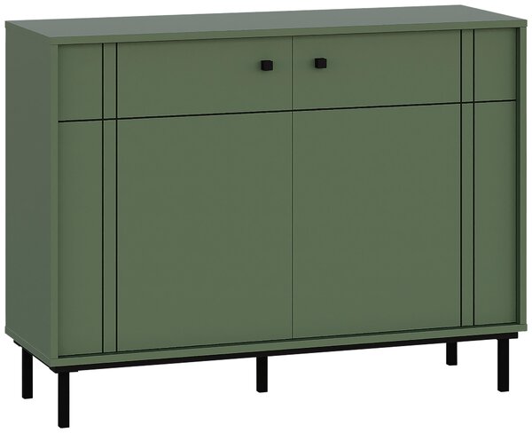 KOMODA, zelená, 108/81,8/37 cm Carryhome - Komody na nožičkách, Online Only