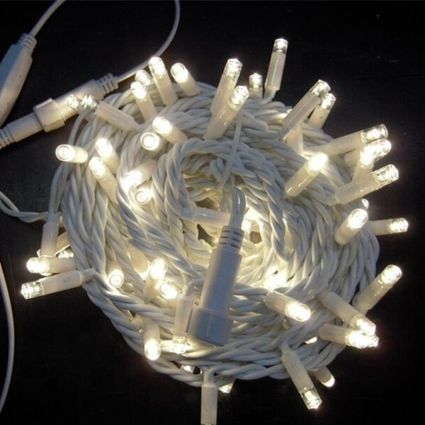 Vánoční světýlka LED záclona FLASH studená bílá 300 LED