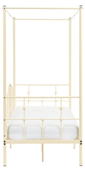 Postel s baldachýnem Kov ARTONNE 90 x 200 cm Béžová