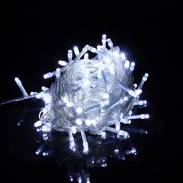 Vánoční světýlka LED záclona FLASH studená bílá 300 LED