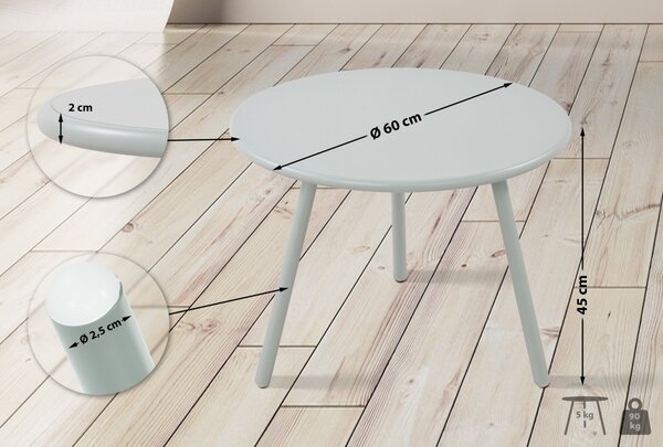 Konferenční stolek Minot - v45 x Ø60 cm - Tyrkysová