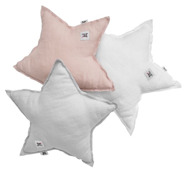 Bellamy Lněný dekorační polštářek STAR STONE GRAY