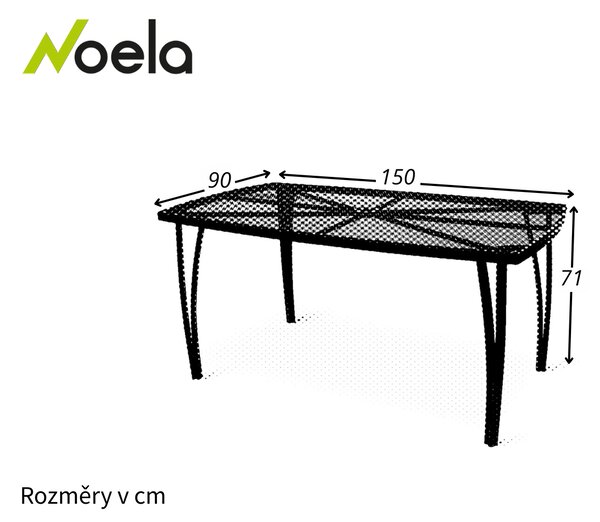 Kovový zahradní stůl ZWMT-24