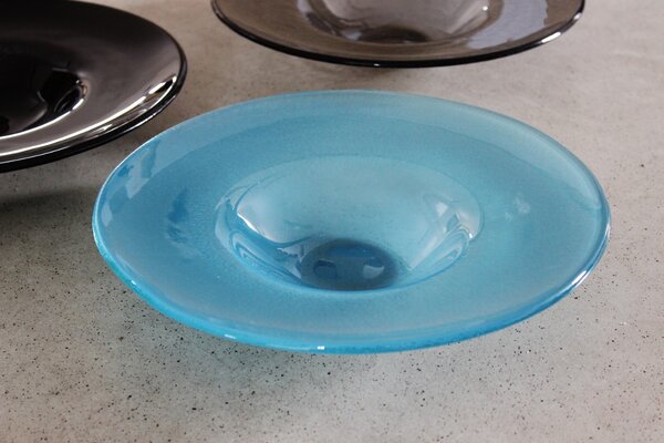 BDK-GLASS Skleněná mísa PASTA 29cm - tyrkysová