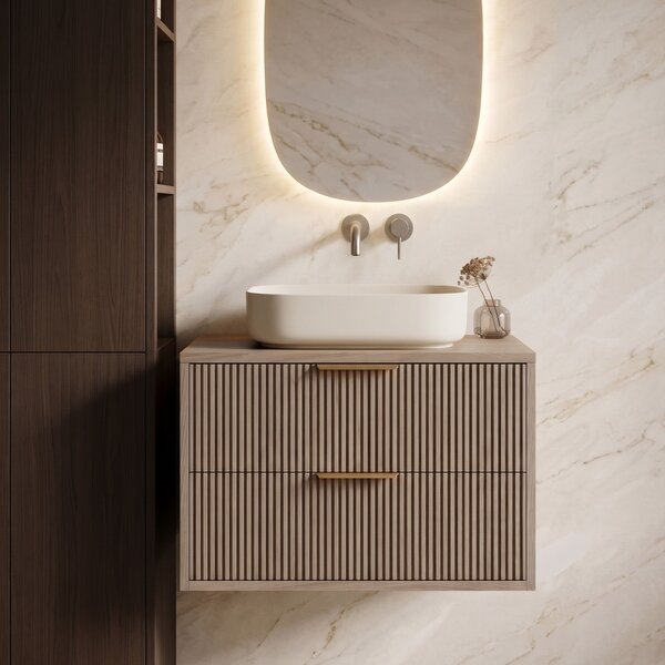 Koupelnová skříňka pod umyvadlo Rea Mono 60cm Grey Oak