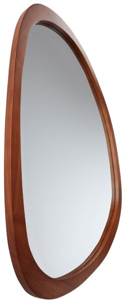 Jotex Tmavě hnědé dřevěné nástěnné zrcadlo DELIGHT 90 x 60 cm