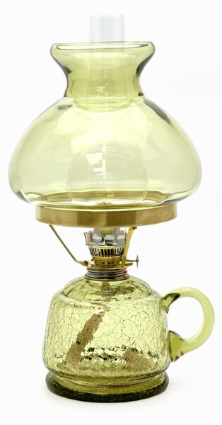 Sklárna Častolovice - Petrolejová lampa Lucie Krakle - lesní zelená - komplet 1
