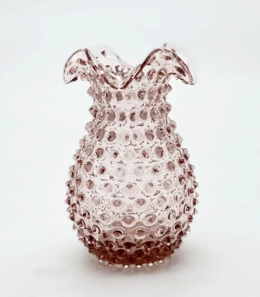 Sklárna Častolovice - Váza 21cm - Hobnail - Ananas - fialka ametyst