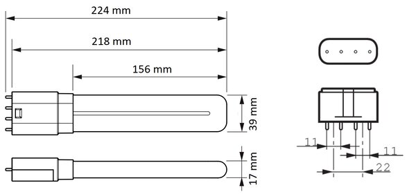 CorePro LED PLL EM/Mains 8W 840 4P Tlumivka 8W 1000lm