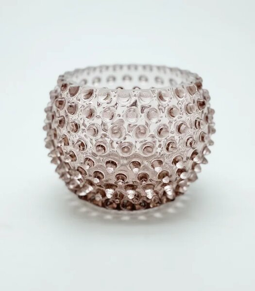 Sklárna Častolovice - Váza 18cm - Hobnail - Ananas - fialka ametyst