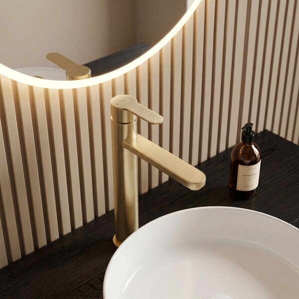 Koupelnová baterie Rea Arcos Brush Gold