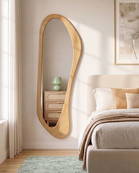 Zrcadlo SAUVILLE 43 cm 160 cm Světle hnědá