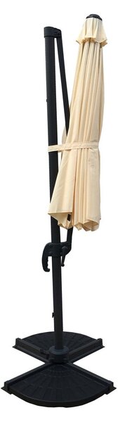 Krémový slunečník 300x300 cm Deluxe – Garden Pleasure