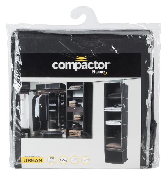 Černý závěsný organizér se 6 přihrádkami Compactor Garment So
