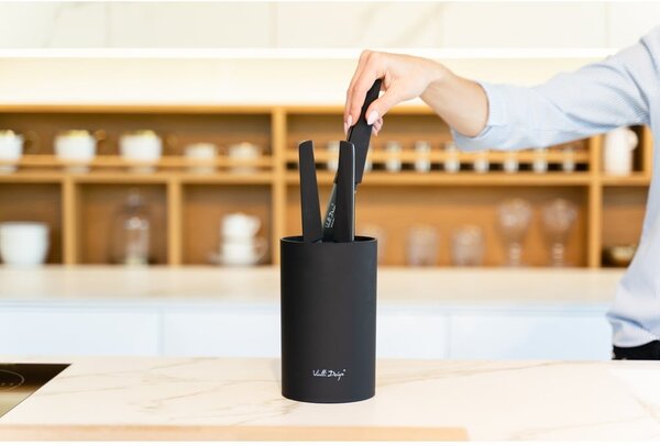 Černý blok na nože Vialli Design Universal