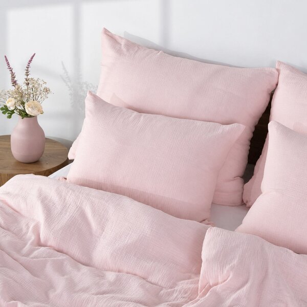 DARRÉ Mušelínové povlečení Baby pink Velikost: 140 x 200 + 70 x 90