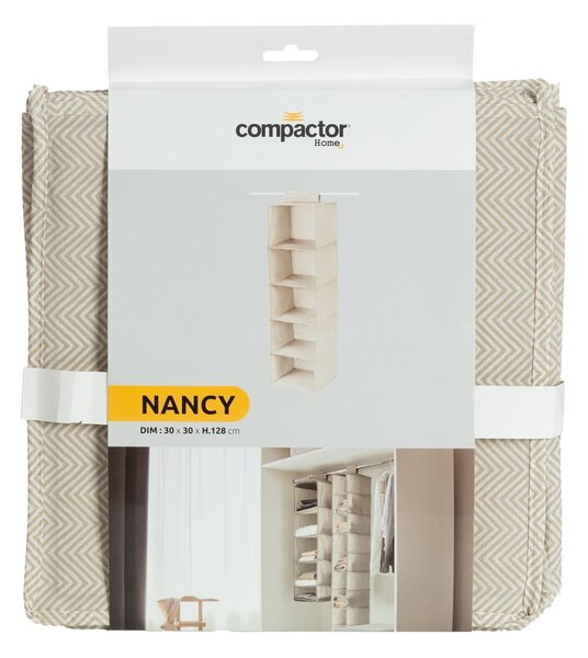 Závěsný látkový organizér do skříně Nancy – Compactor