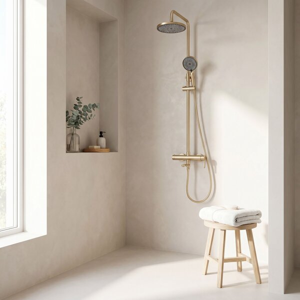 Rea, Sprchový Set Rea Arcos brush gold, REA-P8716