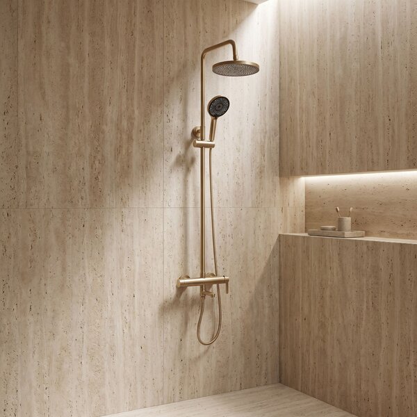 Rea, Sprchový Set Rea Arcos brush gold, REA-P8716