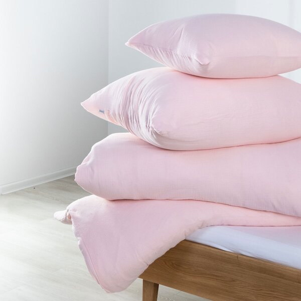DARRÉ Mušelínové povlečení Baby pink Velikost: 140 x 200 + 70 x 90