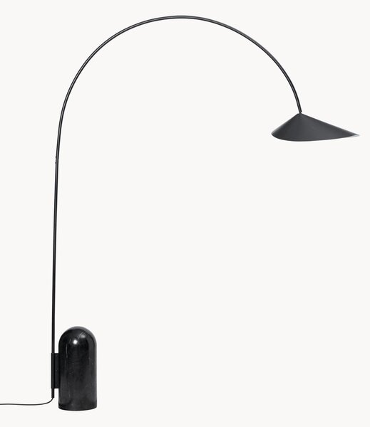 Nastavitelná oblouková lampa's mramorovou podstavou Arum
