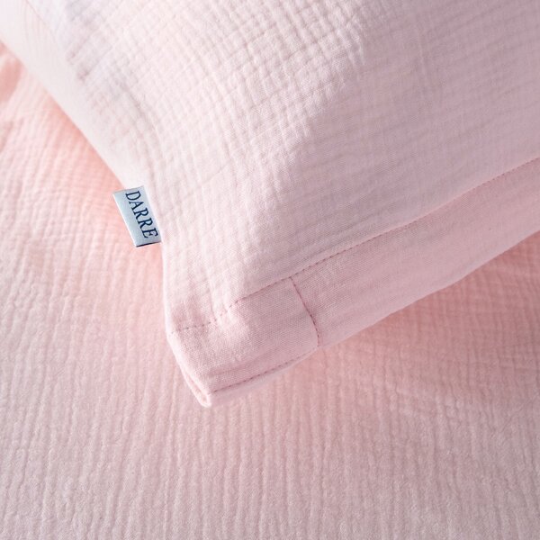DARRÉ Mušelínové povlečení Baby pink Velikost: 140 x 200 + 70 x 90