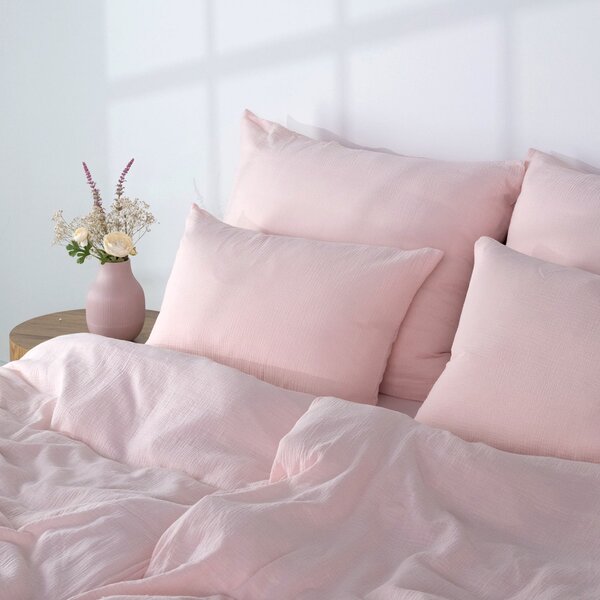 DARRÉ Mušelínové povlečení Baby pink Velikost: 140 x 200 + 70 x 90