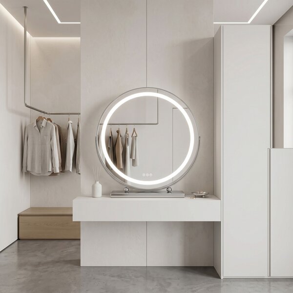 Rea Rea, Zrcadlo LED MAKE-UP Chrome 50 cm, HOM-10910
