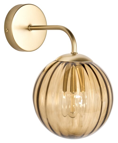 Nástěnná lampa BOOMI Sklo Tmavě hnědá